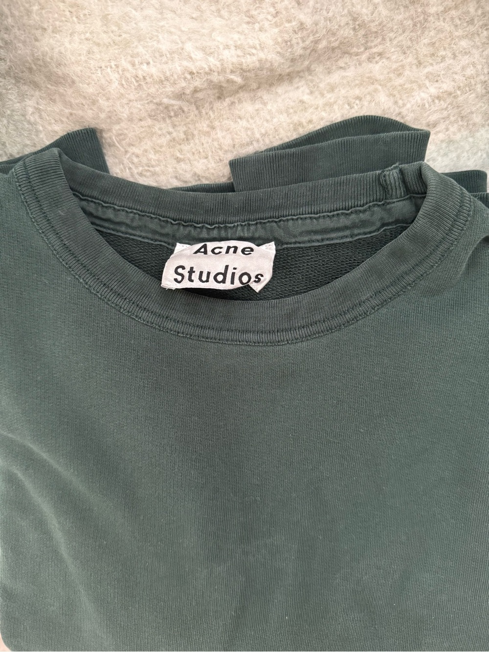 Acne Studios Crewneck Sweatshirt in Dark Green